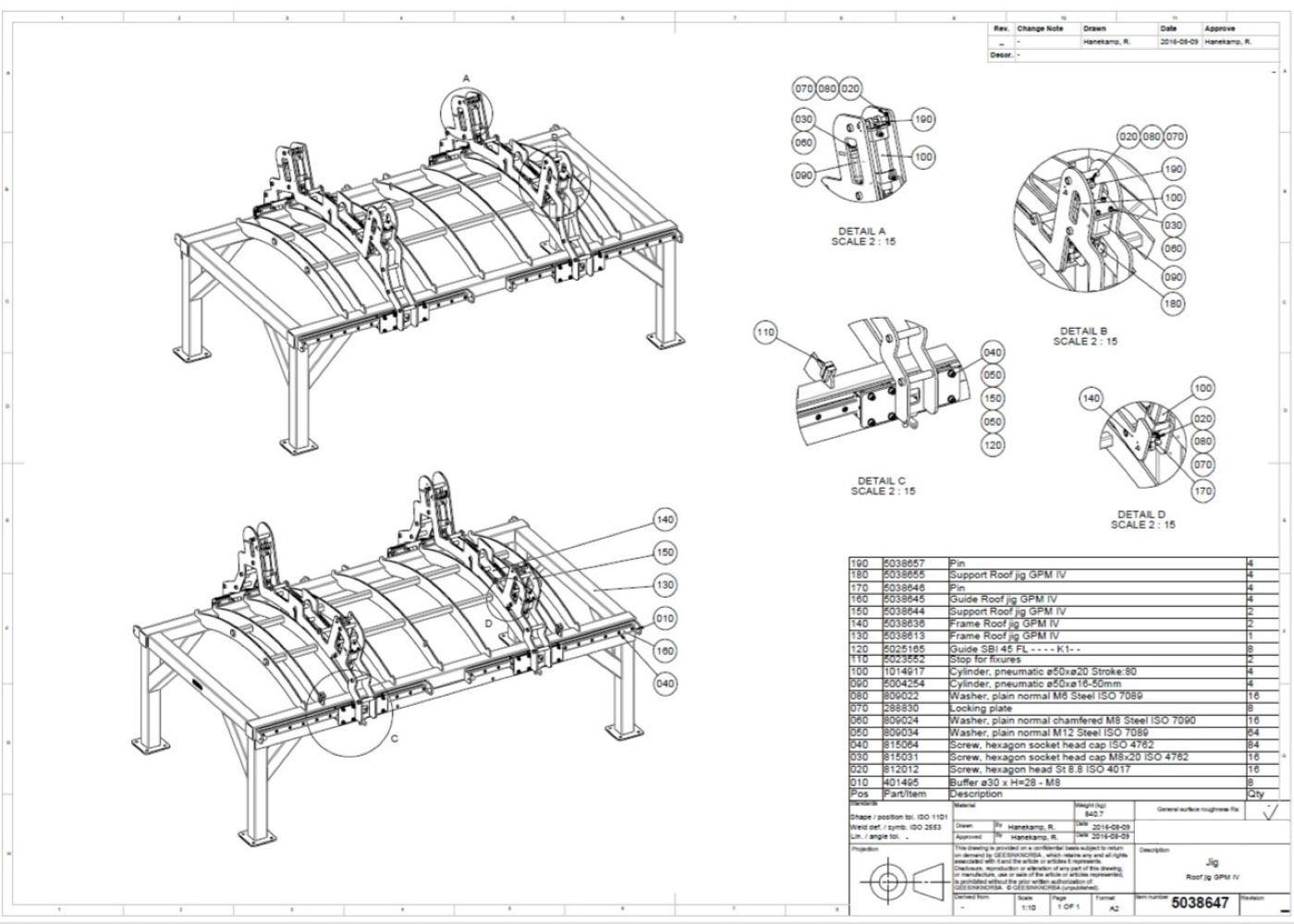 2D-productietekening lasmal